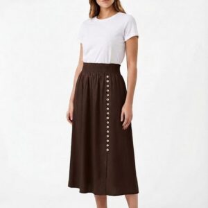 Falda Larga Botones