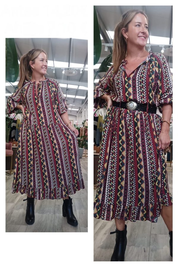 Vestido Largo Étnico