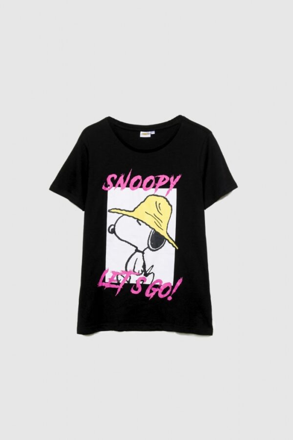 Camiseta Snoopy Negra