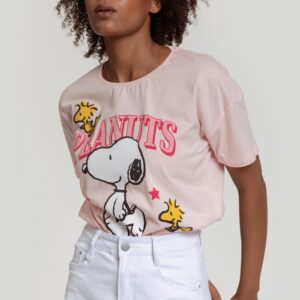 Camiseta Snoopy Rosa