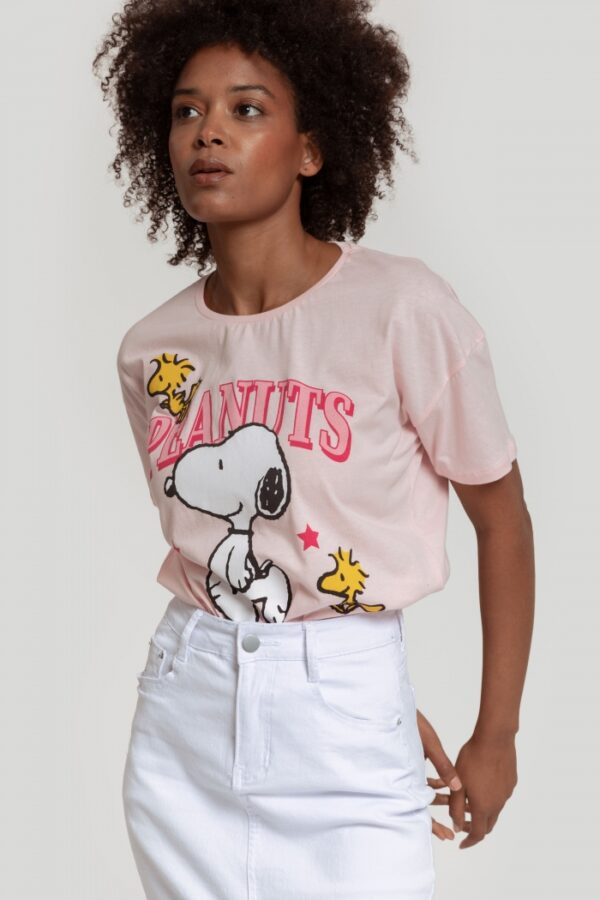 Camiseta Snoopy Rosa