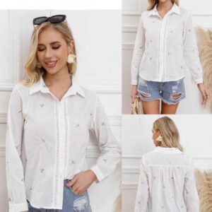 Camisa Flor Bordada