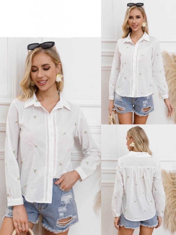 Camisa Flor Bordada