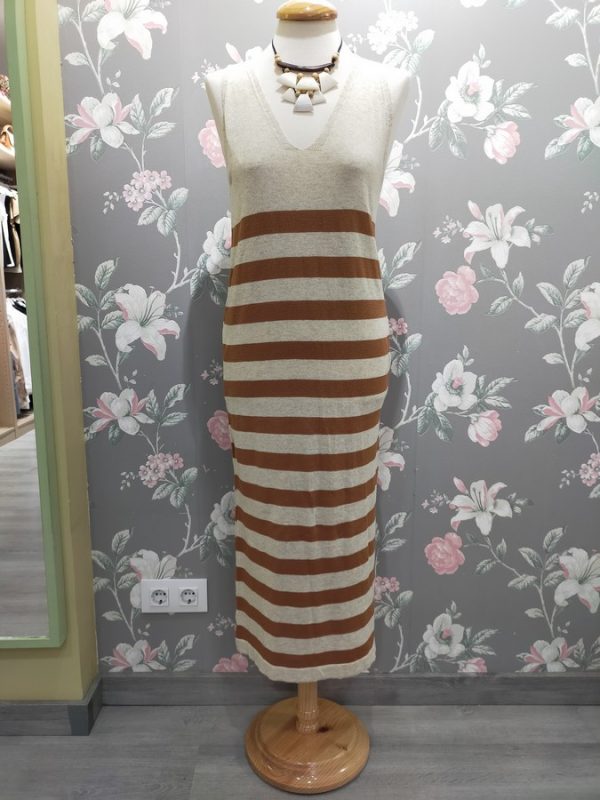 Vestido Punto Fino Rayas