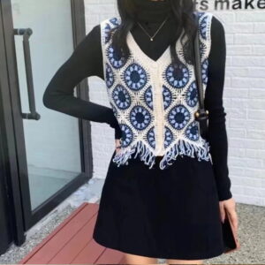 Chaleco Crochet Flecos