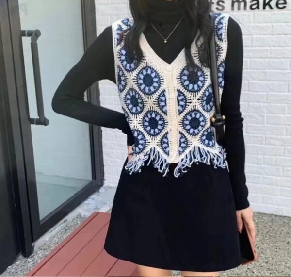 Chaleco Crochet Flecos