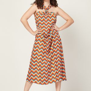 Vestido Cuello Halter Nudo