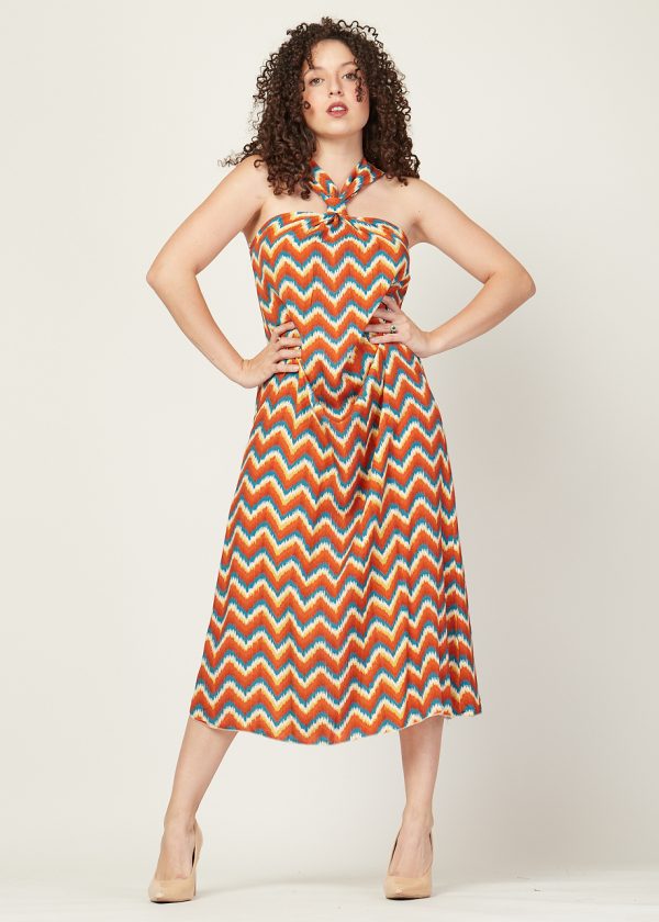 Vestido Cuello Halter Nudo