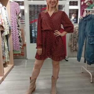 Vestido Corto Lunares
