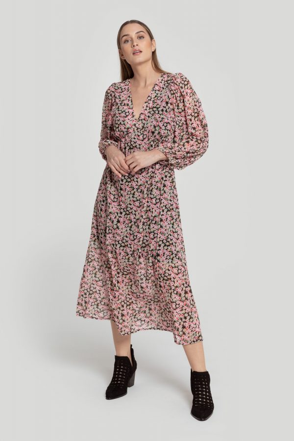 Vestido Midi Flores