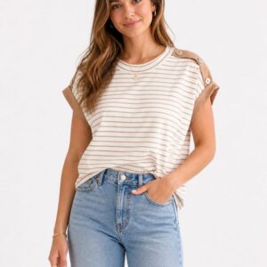 Camiseta Rayas Botones