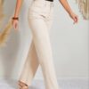 Jeans Anchos Beige - Imagen 2