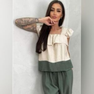 Top/Blusa Bicolor