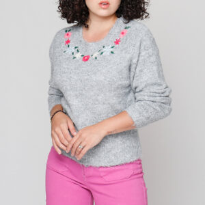 Jersey Bordado Floral
