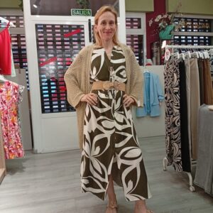Vestido Suelto Botones