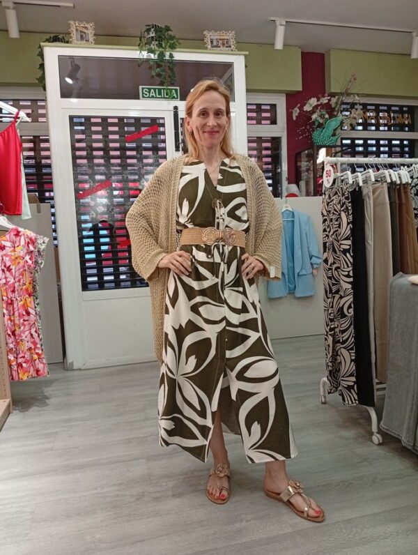 Vestido Suelto Botones