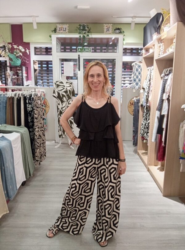 Pantalón Ancho Geométrico
