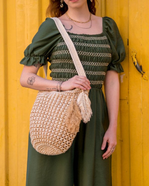 Bolso Crochet Flecos