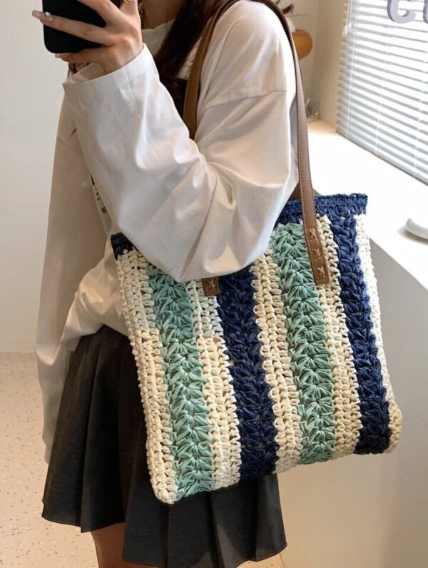Bolso Rafia Cuadrado
