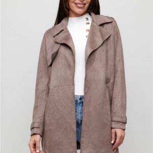 Chaqueta Antelina Taupe