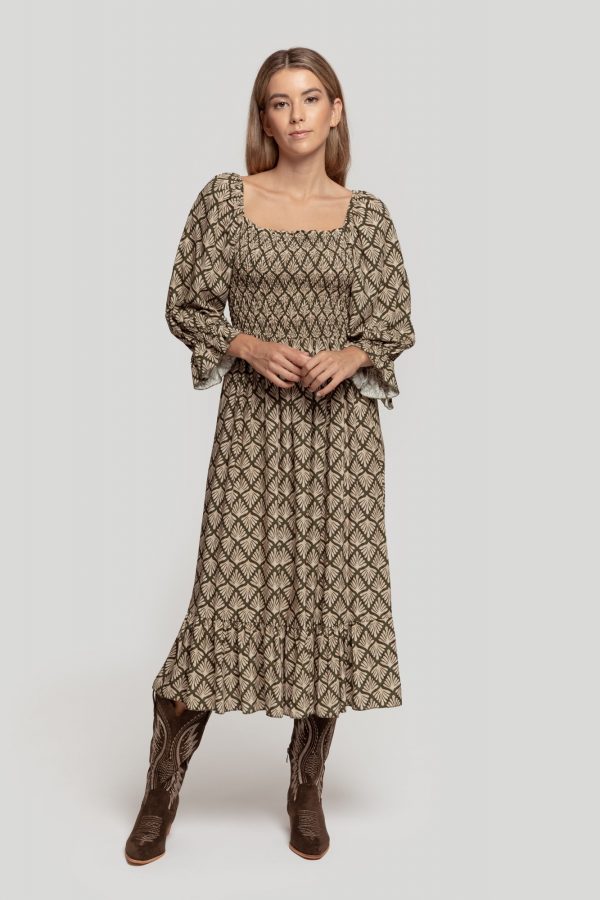 Vestido Verde Hojas