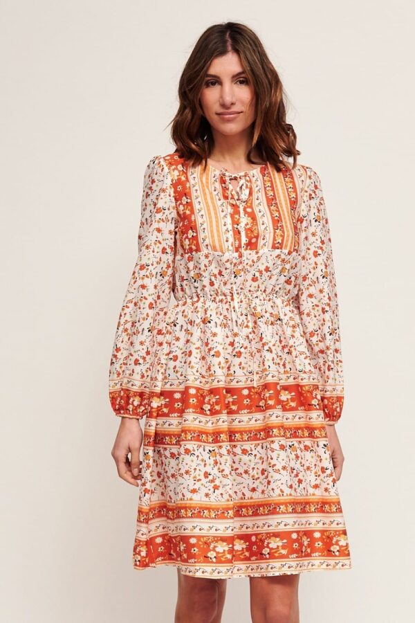 Vestido Floral Naranja