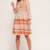 Vestido Floral Naranja - Imagen 2