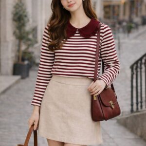 Camiseta Rayas Cuello Bobo