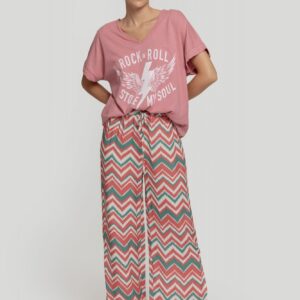 Pantalón Ancho Zig Zag
