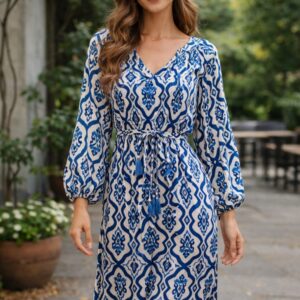 Vestido Geométrico Azulón