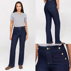Jeans Azulón Botones Dorados