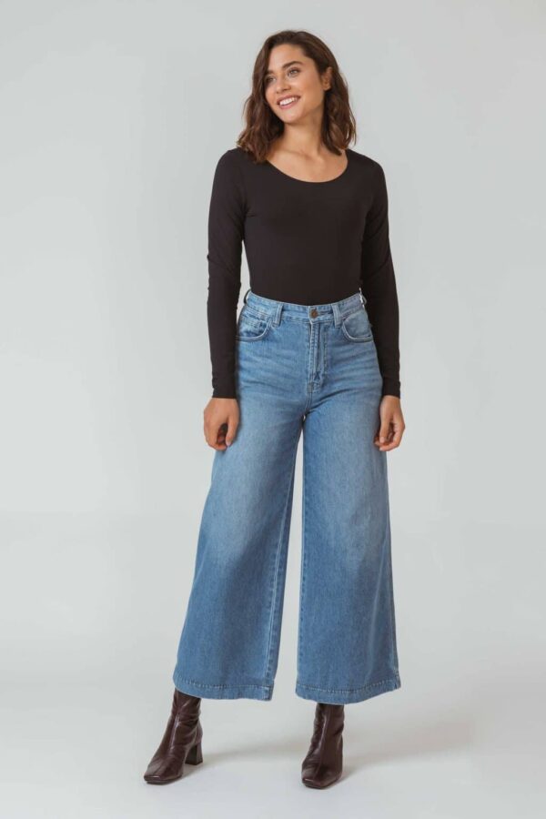 Jeans Anchos Cropped