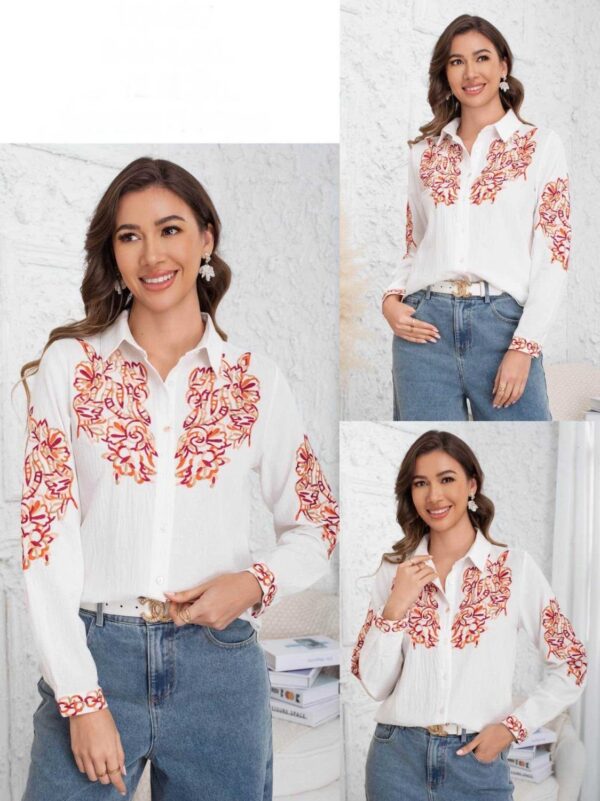 Camisa Bordados Multicolor