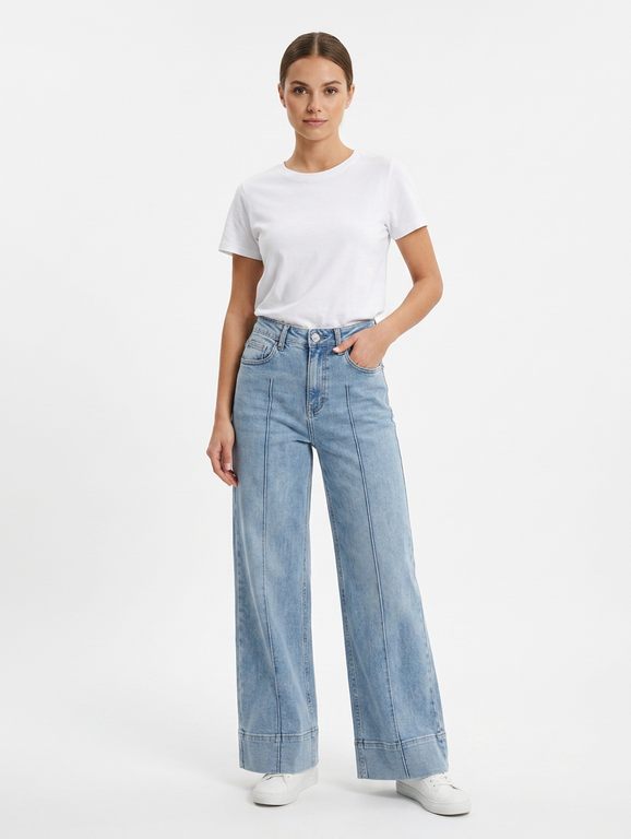 Jeans Ancho Pespunte
