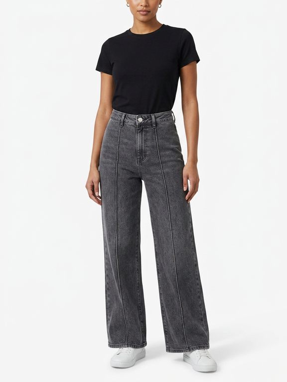 Jeans Ancho Pespunte