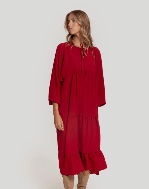 Vestido Largo Granate