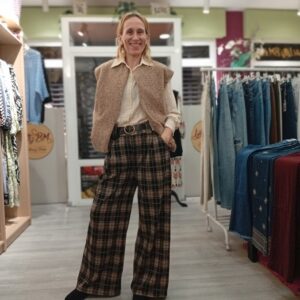 Pantalón Ancho Cuadros
