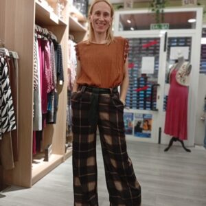 Pantalón Ancho Cuadros