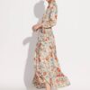 Vestido Largo Flor Naranja - Imagen 2