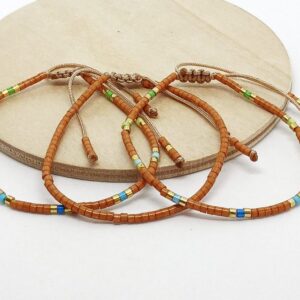 Trio Pulseras Miyuki Marrón