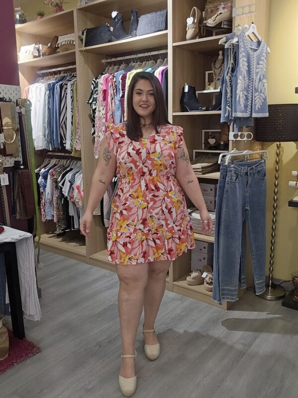Vestido Floral Volantes