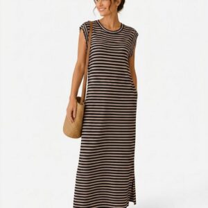 Vestido Rayas Marrones