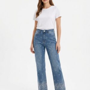 Jeans Ancho Bordados