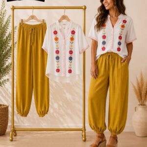 Pantalón Puño Mostaza