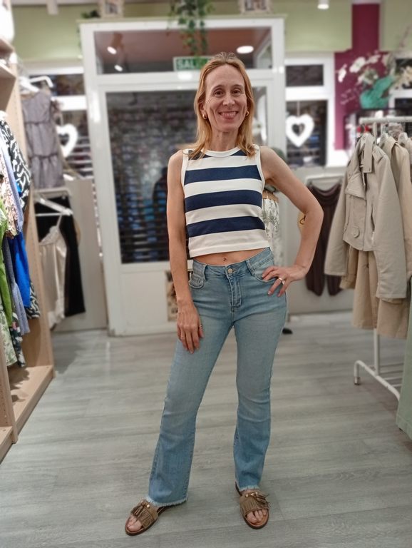 Jeans Crop Campana - Imagen 2