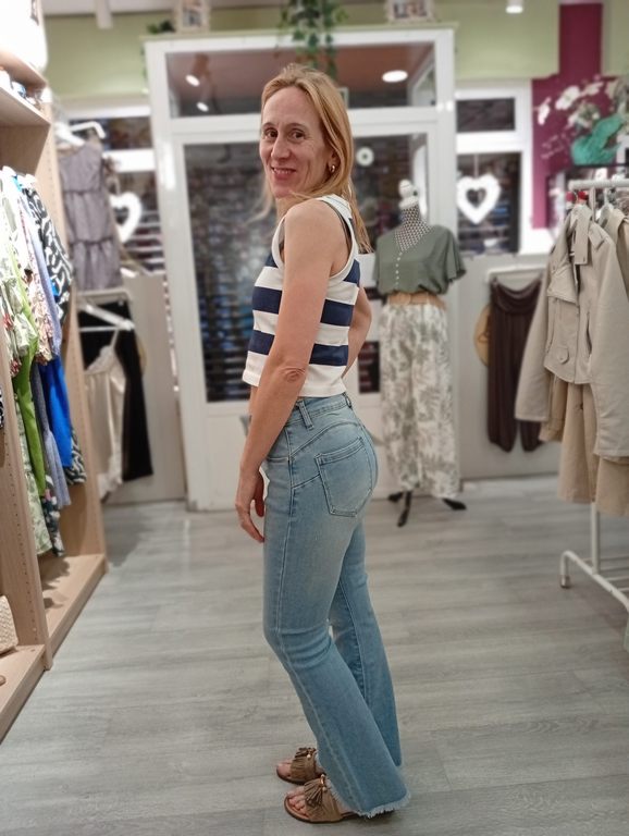 Jeans Crop Campana - Imagen 3