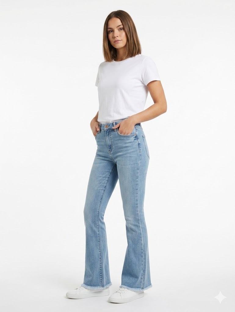 Jeans Crop Campana